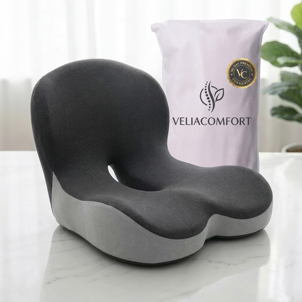 VeliaComfort™ Ergonomic Memory Foam Seat Cushion